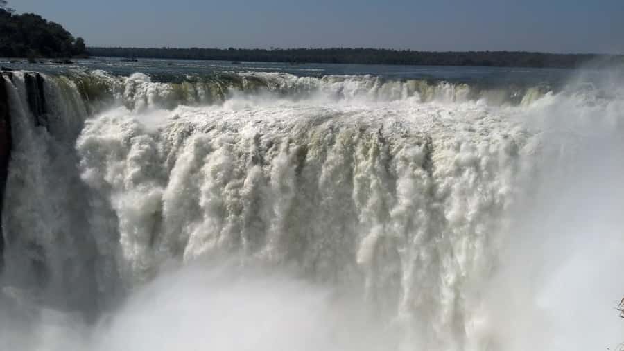 From Foz do Iguaçu: Iguazú Falls Boat Ride Argentina - The Upper Circuit brings a different view