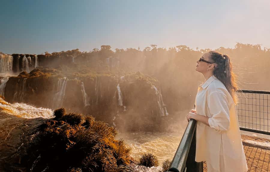 From Foz do Iguaçu: Sunset at the Falls - Walking toward Devil’s Throat after closing time