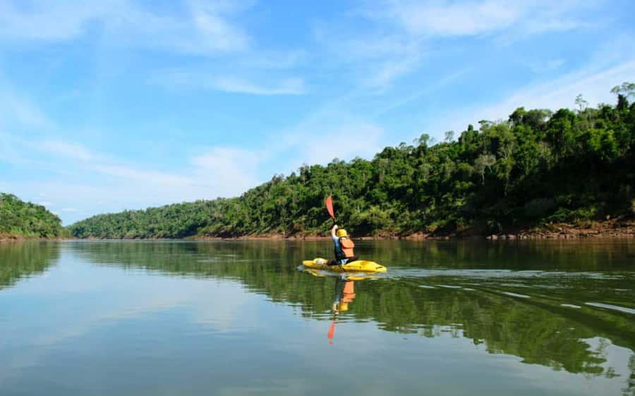 Guided Hike and Kayak or SUP River Tour w/ Transfer - Reaching the Iguaçu River base