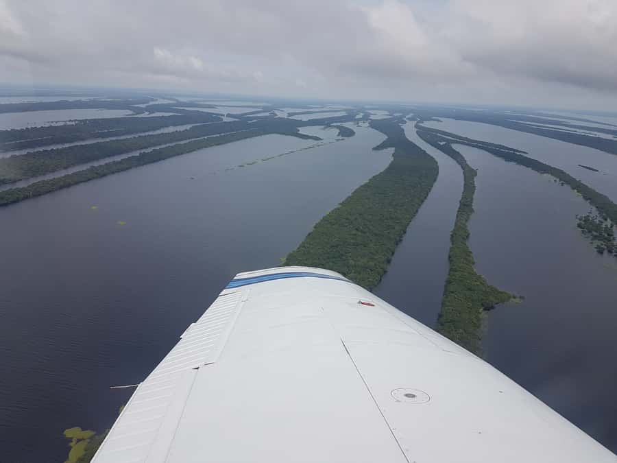 Manaus: Amazon Rainforest Panoramic Airplane Flight - Seeing the Amazon from a Small Airplane