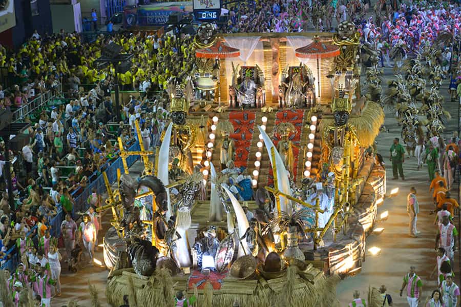 Rio: Premium Carnival Seating with Food, Drinks, & Transfers - Watching the samba schools from the VIP box