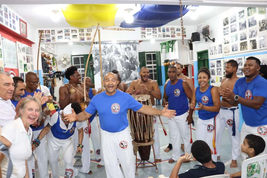 Salvador: Cultural Night of Capoeira, Samba, and Drumming - The Capoeira roda brings the room to life