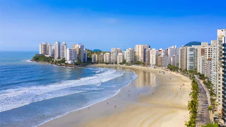 Santos & Guaruja: 8 hour Beach Tour Starting in Sao Paulo - Monte Serrat and the port from above