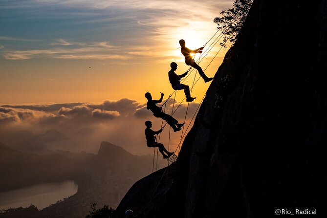 Trail and Rappel on Morro Dois Irmãos - Reaching the summit and setting up the rappel